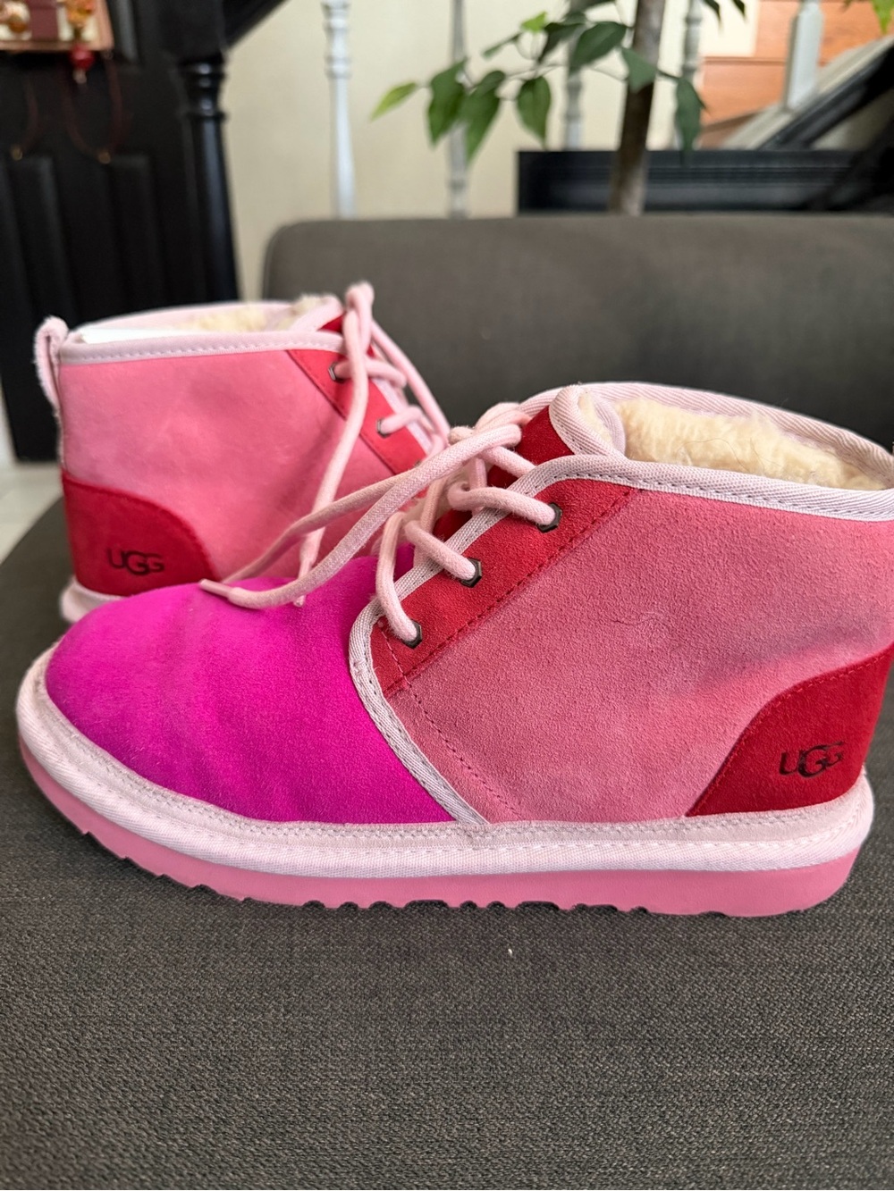 UGG Neumel Mashup Suede Lace-Up Boots